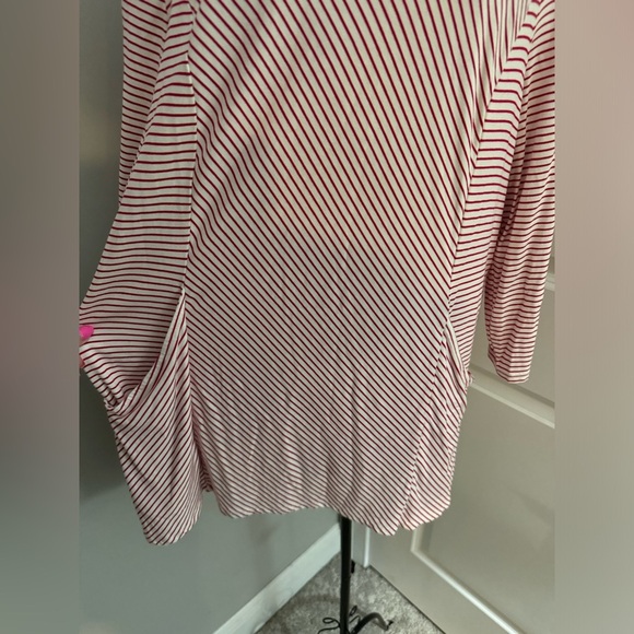 Chico’s Tunic Top in Red & White Stripes Size 2=Large - Picture 4 of 5